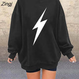 Print Harajuku Drop-shoulder Women Sweatshirts Crewneck Autumn Winter Sweatshirt for Women Clothes Moletom