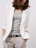 and Linen Small Suit Women's Jacket Autumn Spring and Summer Fashion Slim Slimming Cropped Sleeves Short Shirt