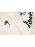Style Fashion Women Botany Print Shirt Doll Collar Casual Long-Sleeved Women 2023 Autumn New Blouses Chiffon