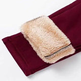 Women Winter Warm women's pants Velvet Thick Trousers High Waist Elastic Mother Stretch pencil Pants clothes 5XL