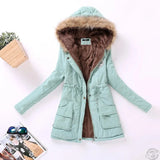 New Winter Women Jacket Medium-long Thicken Outwear Hooded Wadded Coat Slim Parka Cotton-padded Jacket