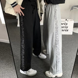 Women's Pants Letter Sweatpants Women Baggy High Waisted Pants Loose Wide Leg Pants Jogging Korean