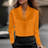 Shein Spring Autumn Temperament Solid Color Shirt Women's New