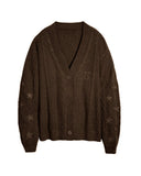 Same Taylor Orange Cardigan Embroidered Stars Loose Languid Temperament