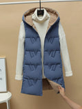 Clothes Women 2022 New Double-sided Wearing Vest Women's Medium and Long Vest Thick Coat Tops Sleeveless Cardigan