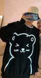 Hoodie Kawaii Cartoon Bear Print Casual O-Neck Pullovers Sweatshirts Autumn Long Sleeve Couple