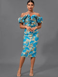 Party Dress 2022 New Women's Yellow Bodycon Dress Elegant Sexy Midi Evening Club Dress High Quality Summer