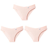 3PCS/Set Women's Panties Striped Cotton Underwear Solid Color Briefs Low-Rise Soft Panty Women Underpants Female
