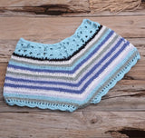 Queens Women Colourful Striped Bohemian Hand Weaving Short Ladies Beach Elastic Waist Boho