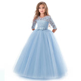 Unicorn Cosplay Girl Dress Party Elegant Flower Lace Long Tutu Formal Ball Gown Princess Baby Dresses 5 7 8 12 14