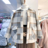 Women Fleece Jackets Wool Blends Faux Fur Outerwear Female Overcoat Jacket Winter Long Coat Womens Vintage Fashion