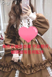 Sleeve Lolita Style Kawaii Sweet Dresses Japanese Elastic Waist Peter Pan Collar Y2k Vestidos Lace Patchwork Women Bear