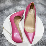 pointed toe 12cm 10cm 8cm high thin heel shoe wedding party office elegant slip on plus size sexy women pumps QP129