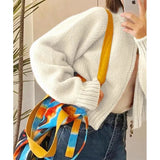 Solid Knitted Cardigan Women Sweet Zipper Cropped Sweaters Korean Vintage Casual Knitwear Coat Loose Short Jumpers