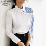 Casual New Fashion Long Sleeve Cotton Slim Women Tops Women Shirts Women Clothing Turn-down Collar Women Blouses 6050