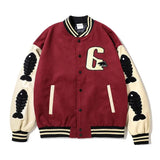 Hop Baseball Jacket Man Coat Smiley Letter B Embroidery Patchwork Oversized Streetwear Bomber Varsity Fashion Street