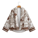 Women's Clothing Explosion Hit 6-Color Printed Cotton Jacket