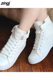 Shoes White Denim Sneakers Basket Femme Casual Shoes tenis feminino High Top Flat Shoes Trainers Women Zapatos