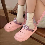 Sandals Cloud Shape Design Thicken EVA Sole Light Leisure Beach Garden Hole Shoes for Ladies Flat