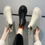 Women's 2022 Winter Fashion Plus Velvet Platform Boots Casual Snow Boots Non Slip Chelsea Boots Botines