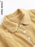 Line Swing Solid Tunic Women's Dress Retro Vintage 50S Robe Femme Long Sleeve Spring French Pin Up Rockabilly Midi