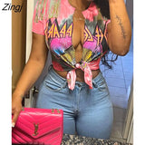 Summer Loose Gray Tassel Graphic T shirts Tie Dye Print TShirt Crop Tops Women 2022 Streetwear Tee TShirts For