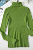 2023 Basic Turtleneck Women Sweaters Autumn Winter Warm Pullover Slim Tops Ribbed Knitted Sweater Jumper Soft Pull