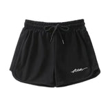 Sports Shorts Women's Bottom Summer New Fashion Embroidery High Waist Loose Casual Running Beach Wide Leg Shorts