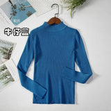 New-coming Autumn Winter Tops Basic Turtleneck Pullovers Sweaters Primer Long Sleeve Short Korean Slim-fit tight