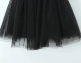 Black Mesh Frill Tulle Strap Mini Dress- Outfit