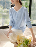 Fake Two Splicing Texture T-Shirt Girl 2025 Spring Intellectual Elegant Texture Sense Thin Age