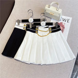 2022 Summer New Arrival Metal Chain High Waist Slim Short Mini Skirt Women