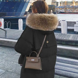 Female Lady Winter Outwear 2023 Winter Women Fur Collar Zipper Jacket Parkas Fashion Hooded Thicken Warm Padded
