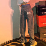 Women's Jeans Y2K Streetwear Denim Pants High Waist Retro Vintage Straight Jeans Trousers Mom Boyfriends
