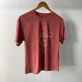 Summer Abstract Art T-shirts Woman Short Sleeve Tops Tee 100% Solid Color T-shirts