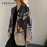 2020 Designer Women Blazers And Jackets Print Patchwork Plus Size Blazer Loose High Street Fashion Autumn Spring