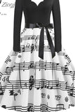 Women Plaid Print Winter Dress Black Long Sleeve Vintage Christmas Party Pin up Rockabilly Dress Robe Femme