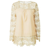 2020 Sping Winter Solid Sexy Lace Patchwork Women's T Shirt Fashion Casual O Neck Long Sleeve Ladies LooseT Shirts