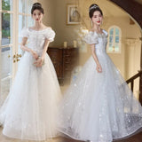 New Temperament Long-Term Cash Waist Fishtail Skirt Wedding Dress Elegant Gold Squine Mother