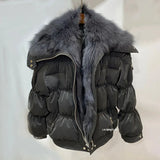 Down Coat Women Parkas Down Jacket Real Fox Fur Collar Jackets for Women 2023 Down Puffer Coats Female Clothes