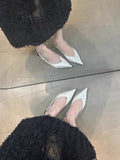 Temperament Sharp Slope And Head Sandals Woman 2025 New Summer Gentle Fairy Wind After The Empty Mule Single