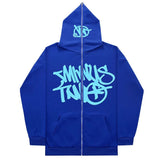 Zipper Hoodies Minus Two Pattern Printing Solid Color Oversized Clothing 2023 New Punk Harajuku Leisure Best Selling