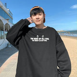 Women's Sweatshirt Reflective Bear Couple Clothes Korean Fashion Autumn Casual Pullovers O-Neck Loose Harajuku Oversized