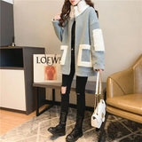 Women Faux Lamb Fleece Winter Thick Warm Coats Fashion Harajuku Long Sleeve Korean Jackets Vintage Female Casual