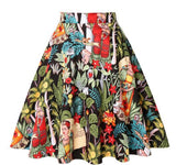 Dot 50s Vintage Woman Tunic Skirt High Waist Pleated Midi Retro Clothing Summer Audrey Hepburn Chic Swing Beach
