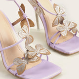 Zingj New Bow With Crystal And High Heel Sandals LZ-73 In Stock-Outfit