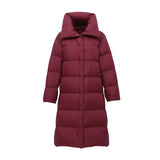 New Winter Women Down Coat Ultra Light Padded Coat 90% White Duck Down Puffer Jacket Female Lapel Snow Warm