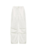 Size Friendly Low Waist Parachute Cargo Pants- Outfit