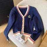Korean Version Of The Suit Women's 2025 Autumn And Winter High-End Relaxation Knitted Sweater Half-Dress