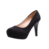 High Heels Sexy Four Seasons This Year's New Patent Leather Round Head Heel Women's Single